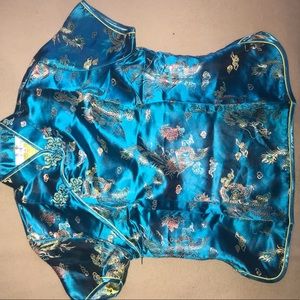 Blue oriental top